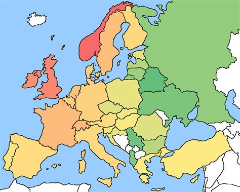 Map Of Europe Without Labels – Topographic Map of Usa with States