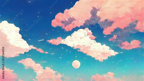 Anime, manga cloud painting. 4K sky wallpaper, moody, colorful ...