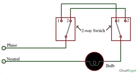 How does a Two Way Switch Work - Wiring Connection and Demonstration | Circuit diagram ...