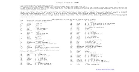 Bijoy Bangla Typing Guide