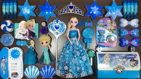 BLUE DISNEY PRINCESS FROZEN Elsa & Anna Slime | Mixing Random Things into Slime | Khái quát ...