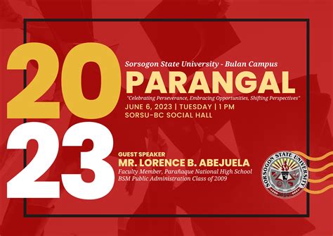 Announcement: PARANGAL 2023 – SORSOGON STATE UNIVERSITY