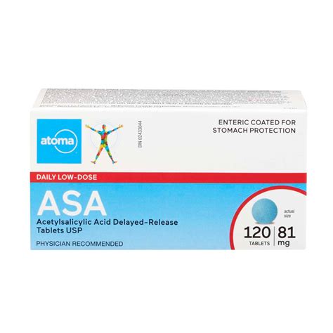 ATOMA ASA (GENERIC LOW DOSE ASPIRIN) 81MG - 120 TABLETS | Medicine Shoppe Online