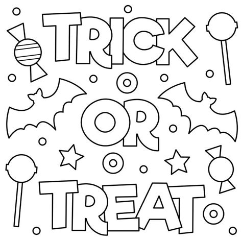 Free Printable Trick or Treat coloring page - Download, Print or Color Online for Free