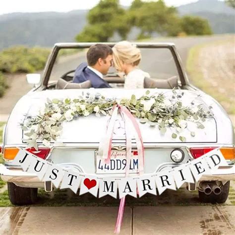 JUST MARRIED Banner Wedding Backdrop Just Married Sign - Etsy | Wedding ...