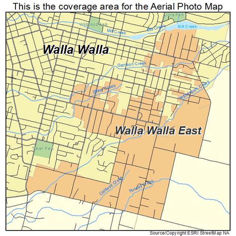 Aerial Photography Map of Walla Walla East, WA Washington