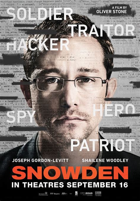 Snowden movie large poster.