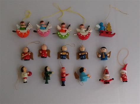 16 Vintage Erzgebirge Style Wooden Ornaments - Wood German Style ...