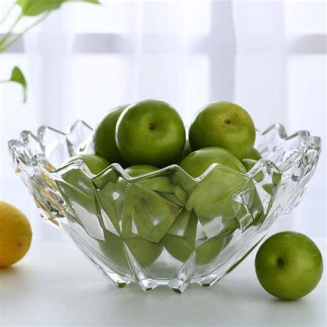 Buy Ssc Mart Fruit Bowl Large Decorative Centerpiece Designer Glass ...