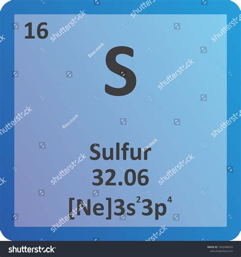 Sulfur S Non Reactive Metal Chemical Stock Vector (Royalty Free ...