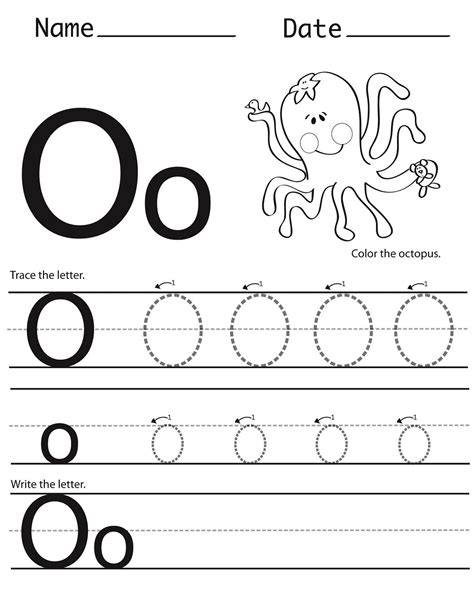 Trace Letter O Worksheets | TracingLettersWorksheets.com