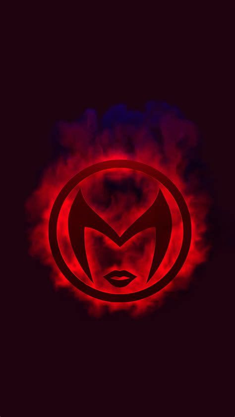 Marvel scarlet witch, dark, fire, logo, flame, scarlet witch, HD phone wallpaper | Peakpx