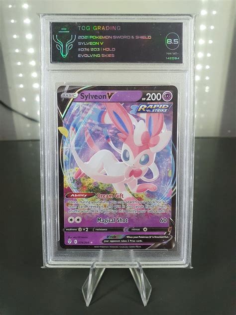 2021 Pokemon Sword & Shield Sylveon V Holo #74/203 PSA / TCG 8.5 NM Mint | eBay