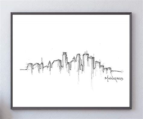 Minneapolis Skyline Drawing at PaintingValley.com | Explore collection ...