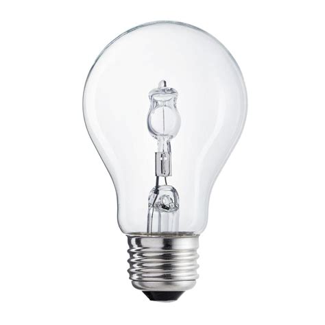 EcoSmart 60-Watt Equivalent A19 Clear Light Bulb (2-Pack)-258335 - The Home Depot