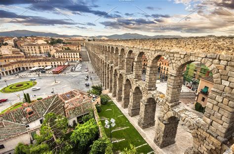 Aqueduct in Segovia, Spain. | High-Quality Architecture Stock Photos ~ Creative Market