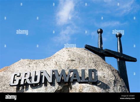 monument to the Battle of Grunwald (1410), Grunwald, Poland Stock Photo ...