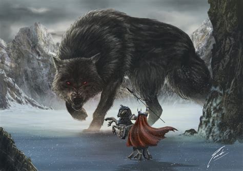 Fenrir vs Odín by Leo D'Amico : ImaginaryBehemoths