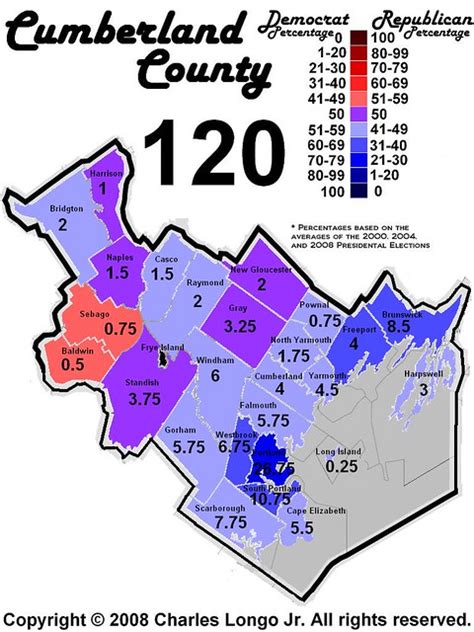 Cumberland County, Maine - Political Map | Cumberland County… | Flickr