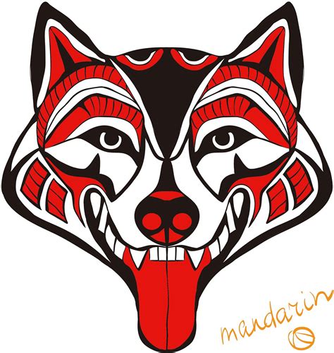 wolf haida on Behance | Native american wolf art, Haida art, Tribal art