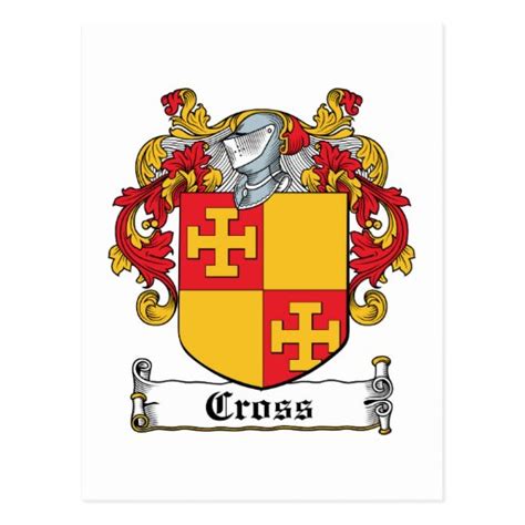 Cross Family Crest Postcard | Zazzle