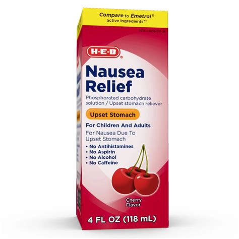 H-E-B Nausea Relief Cherry Flavored Liquid - Shop Digestion & nausea at ...