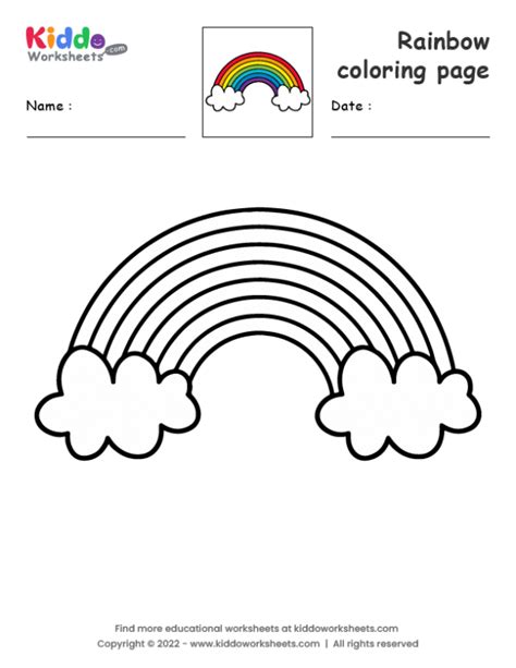 Printable Rainbows Worksheets