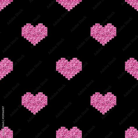 Black And Pink Heart Background