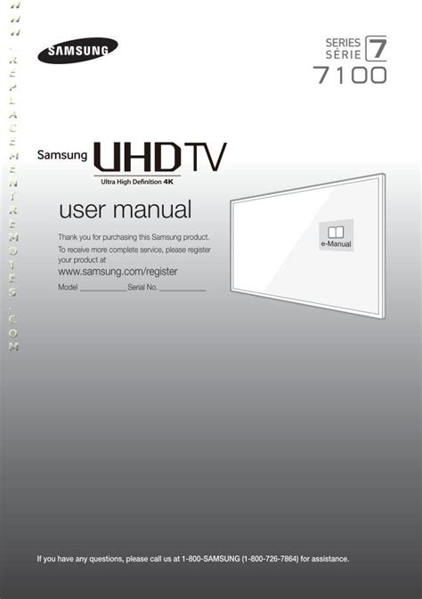 Buy/Download Samsung UN65JU7100FXZA UN65JU7100FXZA TV TV Operating Manual