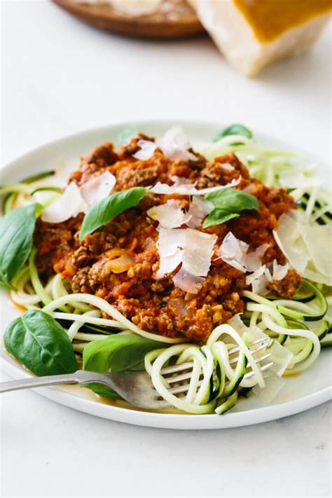 Zucchini Noodle Spaghetti Bolognese