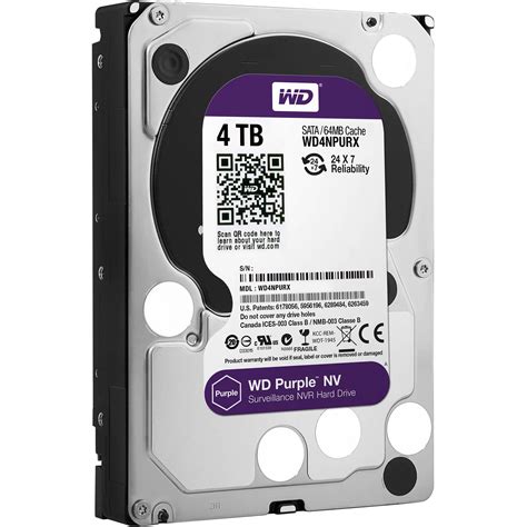 WD 4TB Purple NV 3.5" Internal Surveillance Hard Drive WD4NPURX