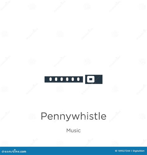 Pennywhistle Icon Vector. Trendy Flat Pennywhistle Icon from Music ...