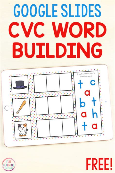 Interactive CVC Word Building Activity for Google Classroom and Seesaw