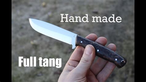 Knife making - My first full tang knife - YouTube