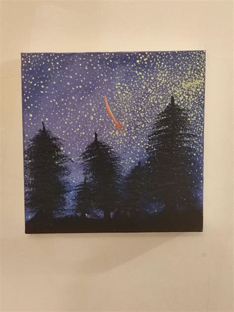 Starry Forest : r/painting