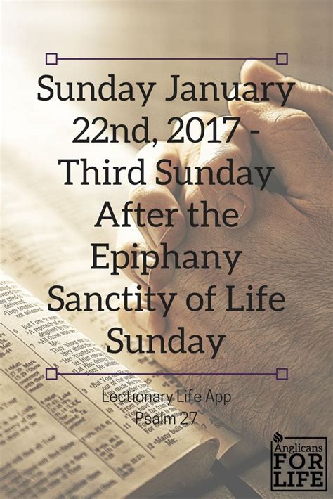 Lectionary Life App Third Sunday after Epiphany | Sanctity of life ...