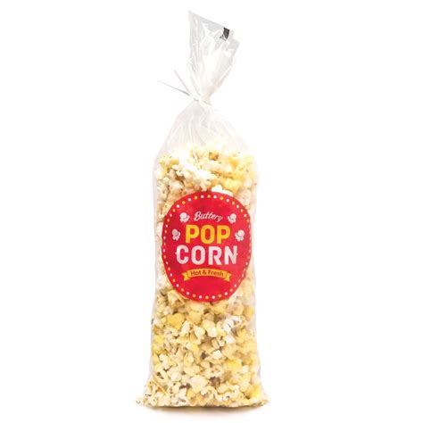 Buttery Popcorn 16" Poly Bag 1000/case - Hometown Concessions