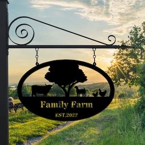 Custom Metal Farmhouse Decor Metal Farm Sign Outdoor Farmhouse Decor ...