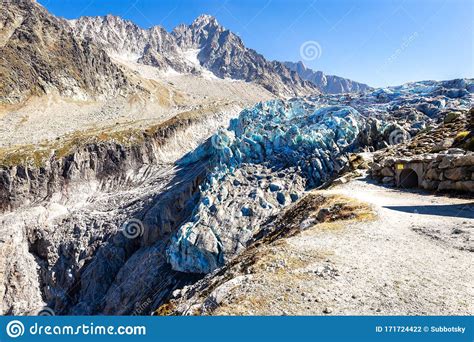 Argentiere Glacier Beautiful View Point, Chamonix, France Alps Stock Photo - Image of chardonnet ...