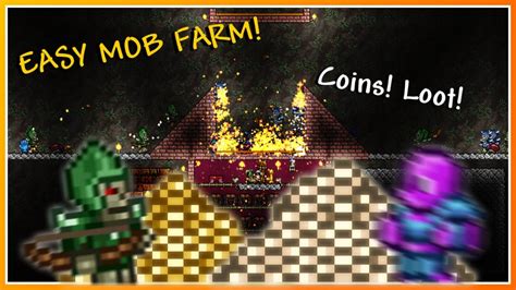 How To Make A VERY EFFICIENT Mob Farm in Terraria! (Tons of Coins and Loot!) - YouTube