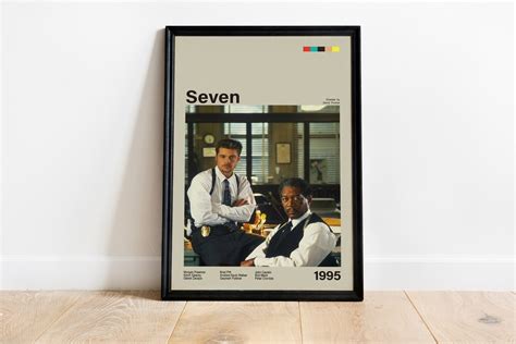 Seven Movie Poster, Modern Movie Poster Print, Seven Poster Wall Decor ...