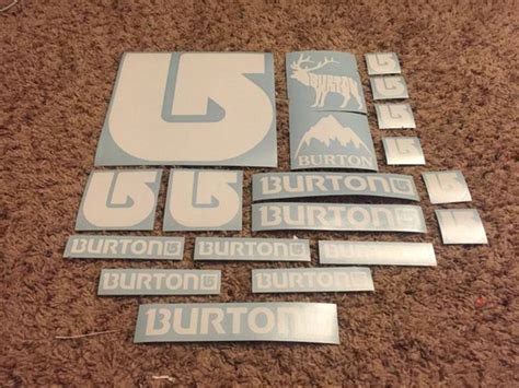 Burton Stickers Snowboarding Logo Very Rare Snow by AsCustomVinyl