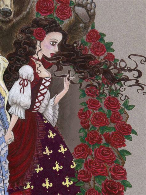 Snow White and Rose Red Fairy Tale Print - Etsy