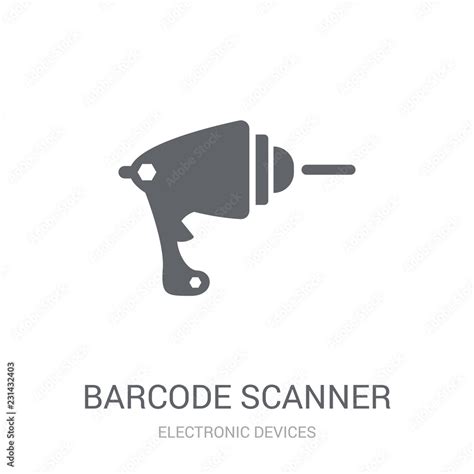 Barcode scanner icon. Trendy Barcode scanner logo concept on white background from Electronic ...