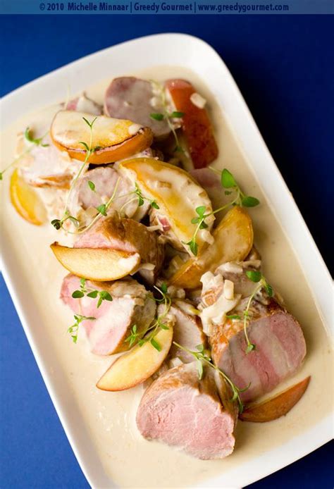 Pork Fillet And Apples With Creamy Calvados Sauce - An Elegant Pork Dish | Recipe | Pork fillet ...