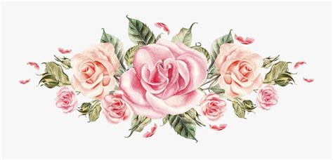 watercolor painting of pink roses with green leaves