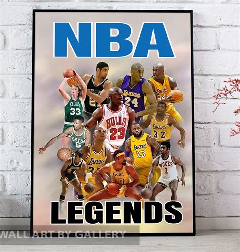 NBA Legends Posters Handmade Furniture and Decor Poster Gift for Him ...