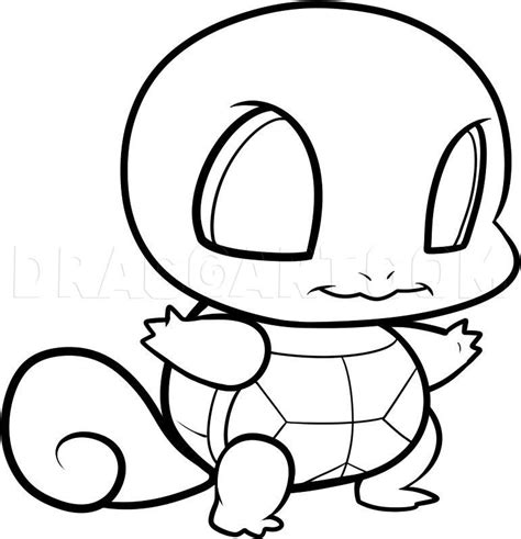 How To Draw Chibi Squirtle, Squirtle, Step by Step, Drawing Guide, by Dawn | dragoart.com ...