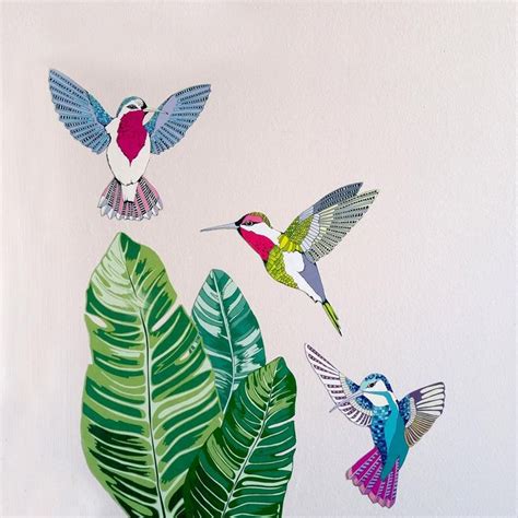 Hummingbird Wall Stickers Bird Wall Decals | Etsy | Bird wall decals ...