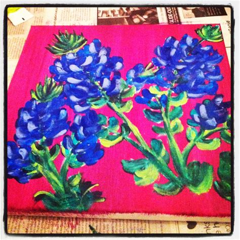 Texas bluebonnet painting DIY | For the Home | Pinterest | Texas bluebonnets, Craft and Diy stuff